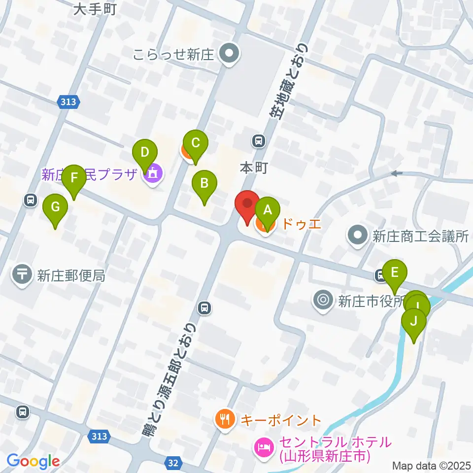 あすラジ周辺のファミレス・ファーストフード一覧地図