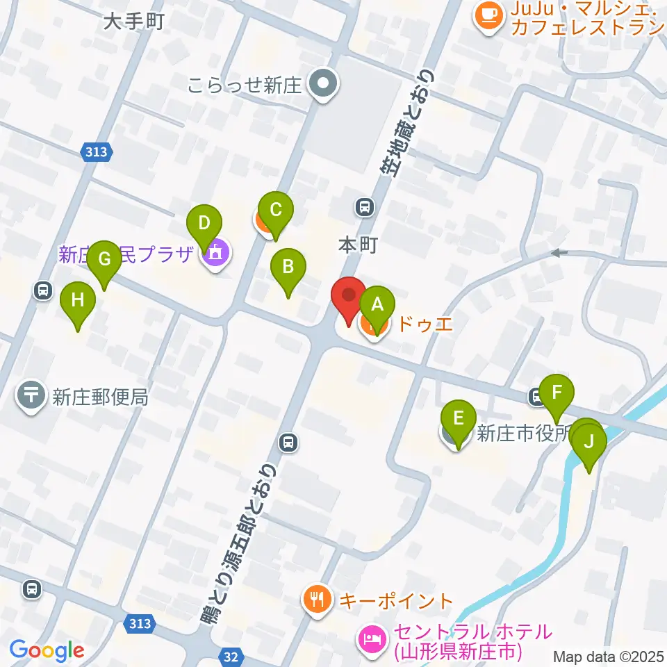 あすラジ周辺のファミレス・ファーストフード一覧地図