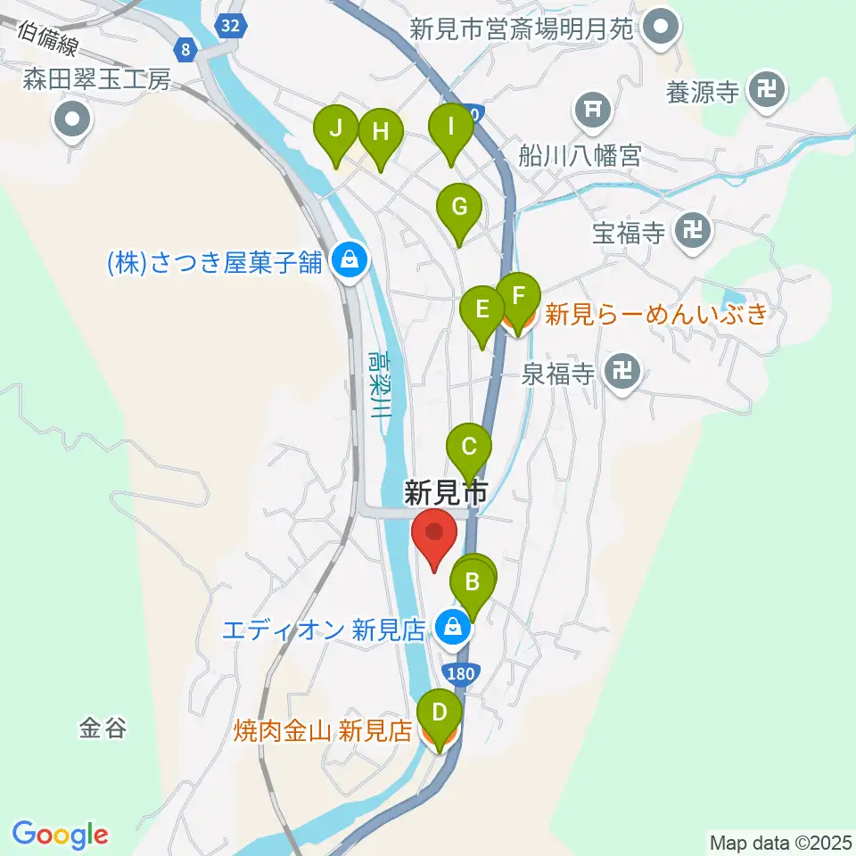 新見文化交流館(まなび広場にいみ)周辺のファミレス・ファーストフード一覧地図