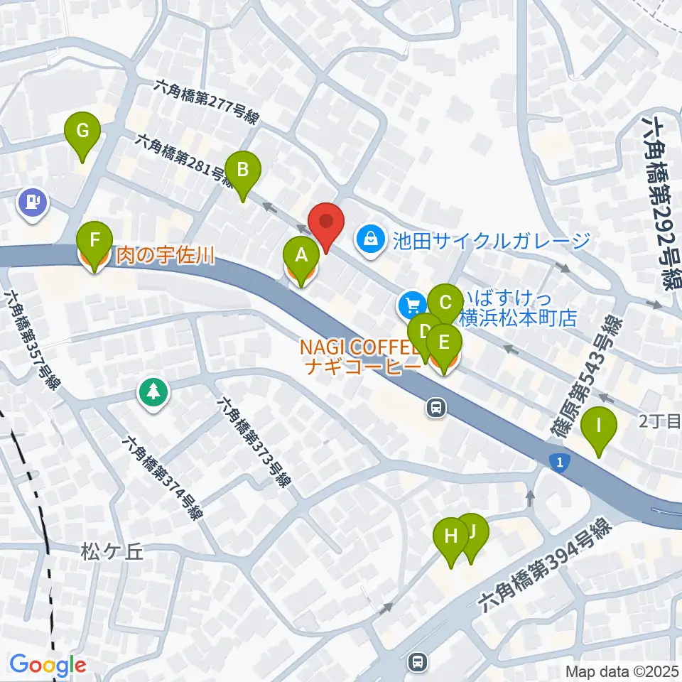 みずさわ管楽器工房周辺のファミレス・ファーストフード一覧地図