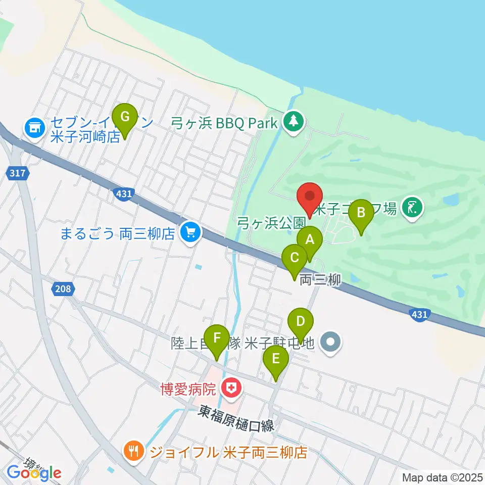 鳥取県立武道館周辺のファミレス・ファーストフード一覧地図