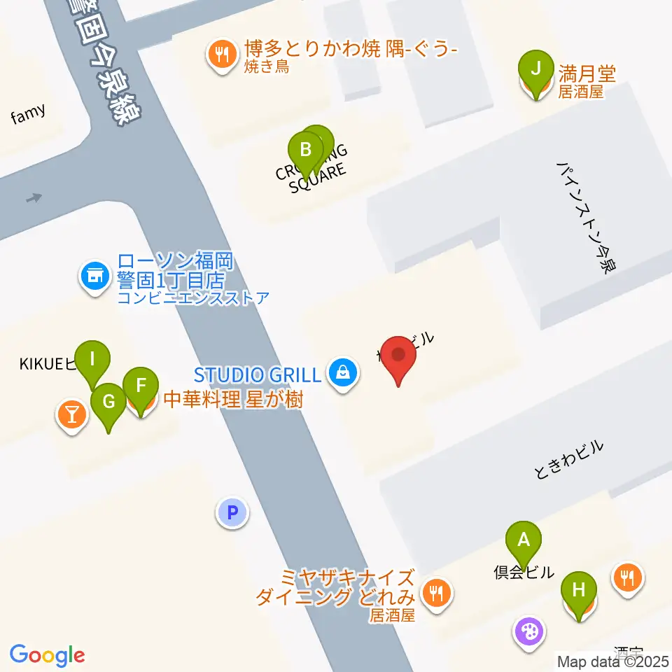 STUDIO GRILL周辺のファミレス・ファーストフード一覧地図