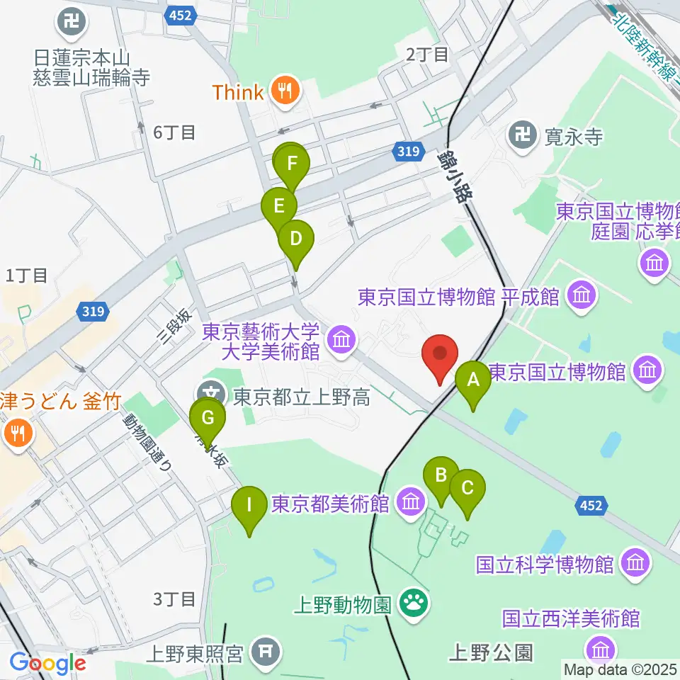 黒田記念館周辺のファミレス・ファーストフード一覧地図