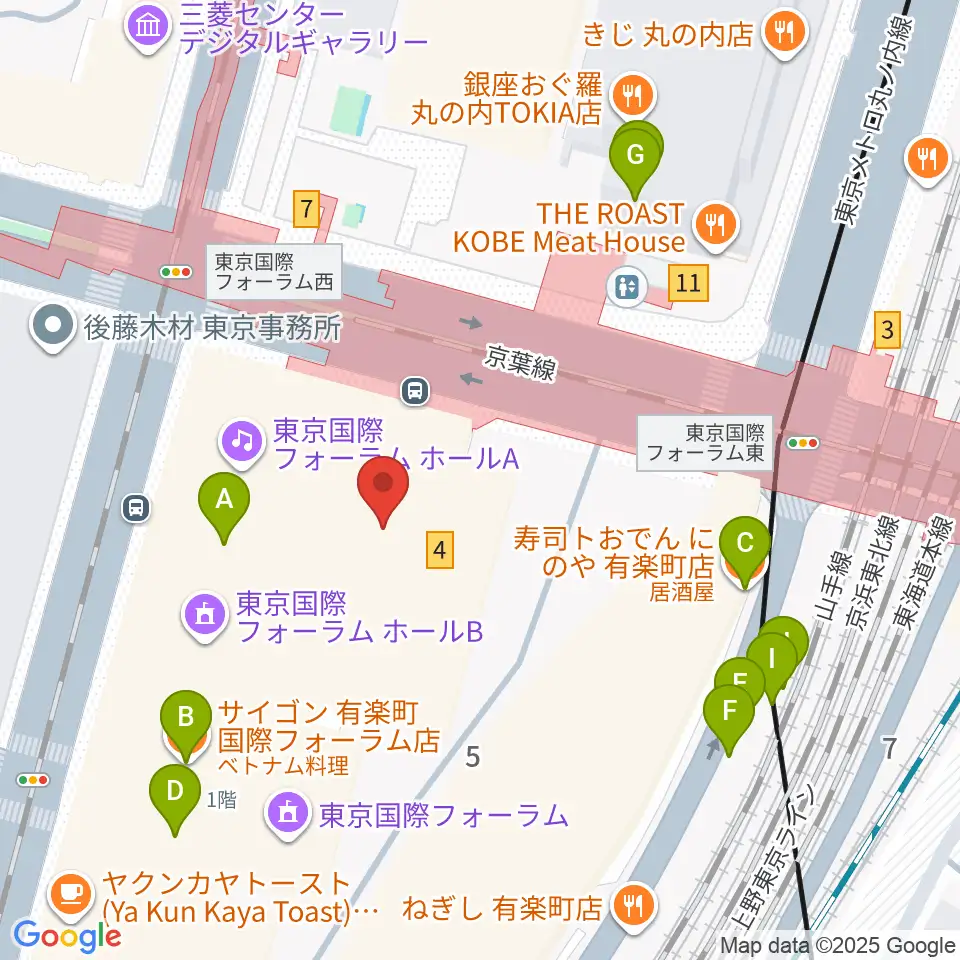 相田みつを美術館周辺のファミレス・ファーストフード一覧地図