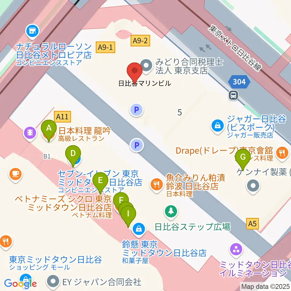 ベヒシュタイン・セントラム 東京周辺のファミレス・ファーストフード一覧地図