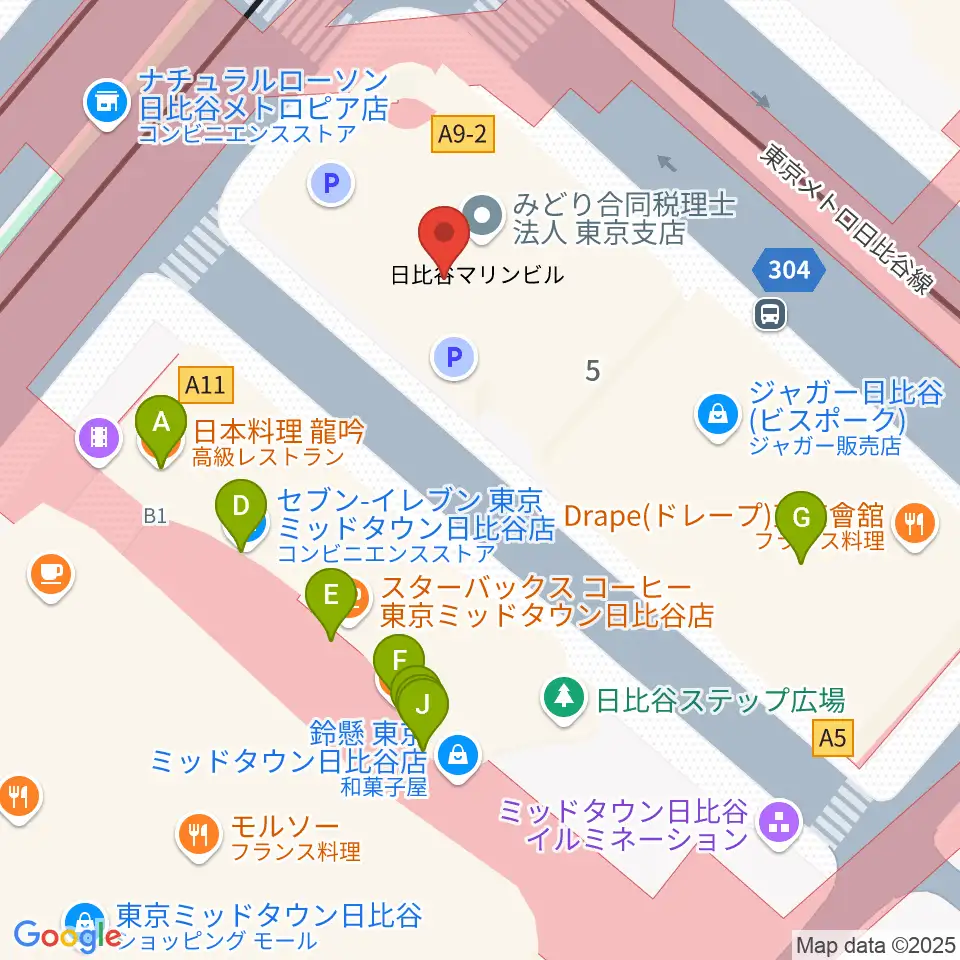 ベヒシュタイン・セントラム 東京周辺のファミレス・ファーストフード一覧地図