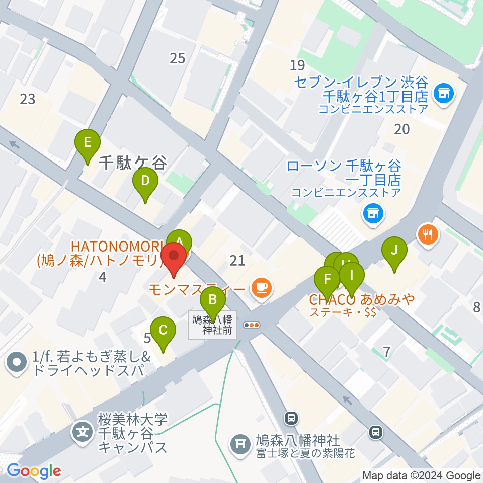 トライアンフスタジオ周辺のファミレス・ファーストフード一覧地図