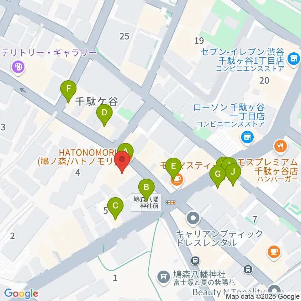 トライアンフスタジオ周辺のファミレス・ファーストフード一覧地図