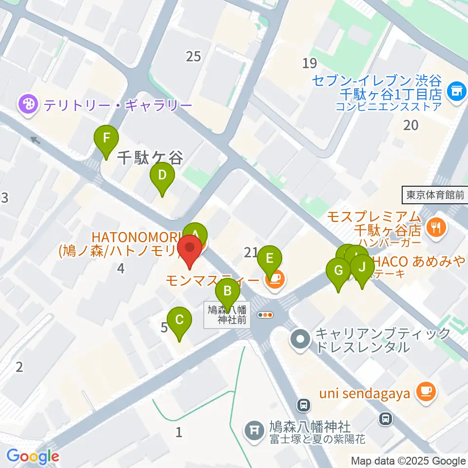 トライアンフスタジオ周辺のファミレス・ファーストフード一覧地図