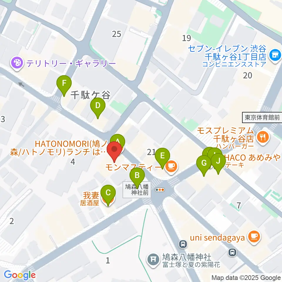 トライアンフスタジオ周辺のファミレス・ファーストフード一覧地図