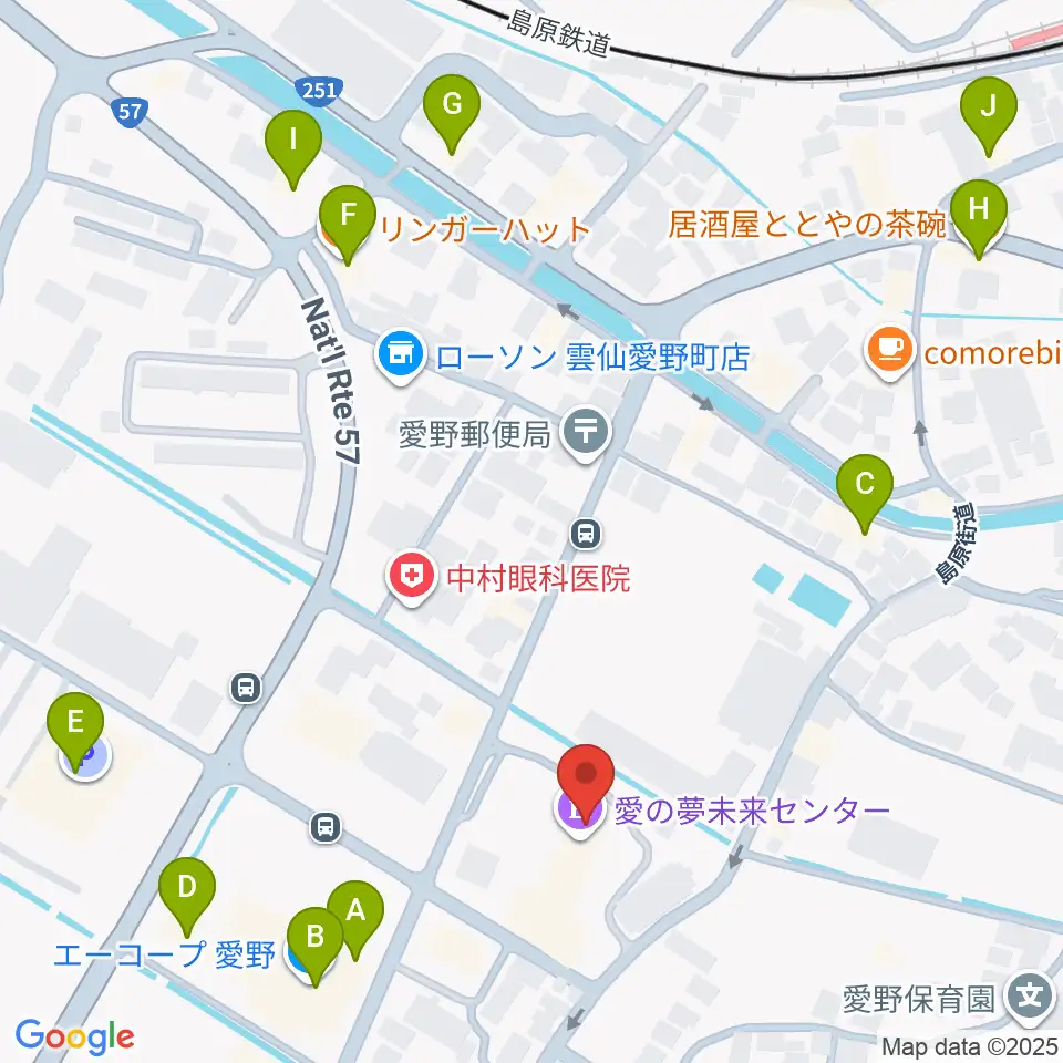 愛の夢未来センター周辺のファミレス・ファーストフード一覧地図