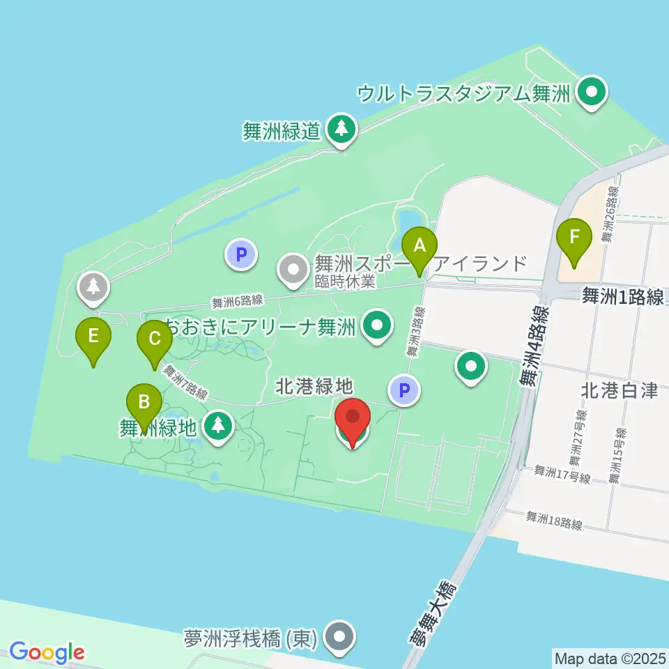 大阪シティ信用金庫スタジアム周辺のファミレス・ファーストフード一覧地図