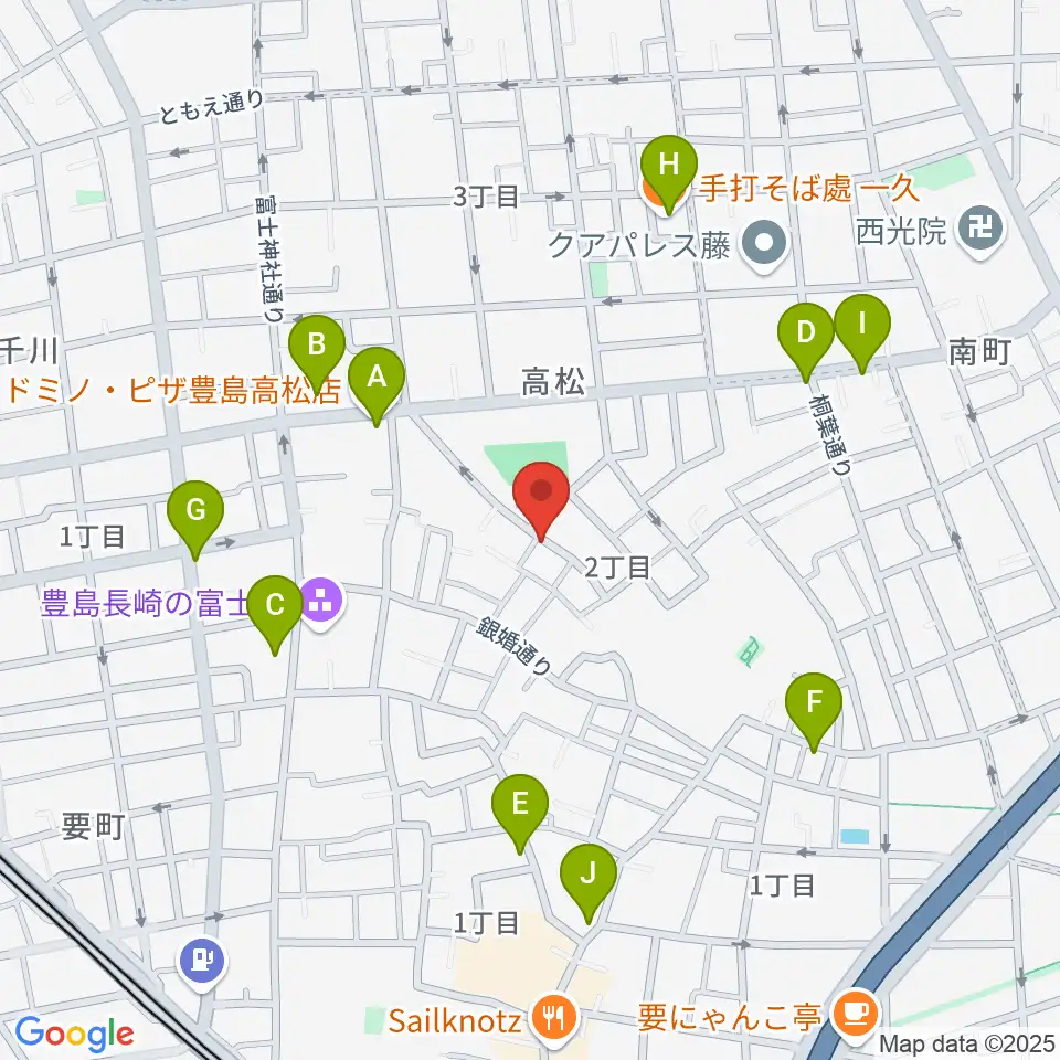 アルトフォニックスタジオ周辺のファミレス・ファーストフード一覧地図
