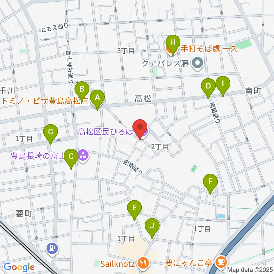 アルトフォニックスタジオ周辺のファミレス・ファーストフード一覧地図