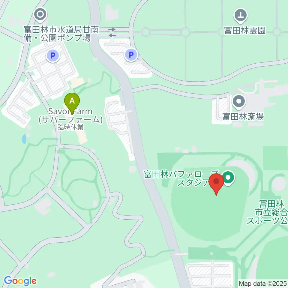 富田林バファローズスタジアム周辺のファミレス・ファーストフード一覧地図