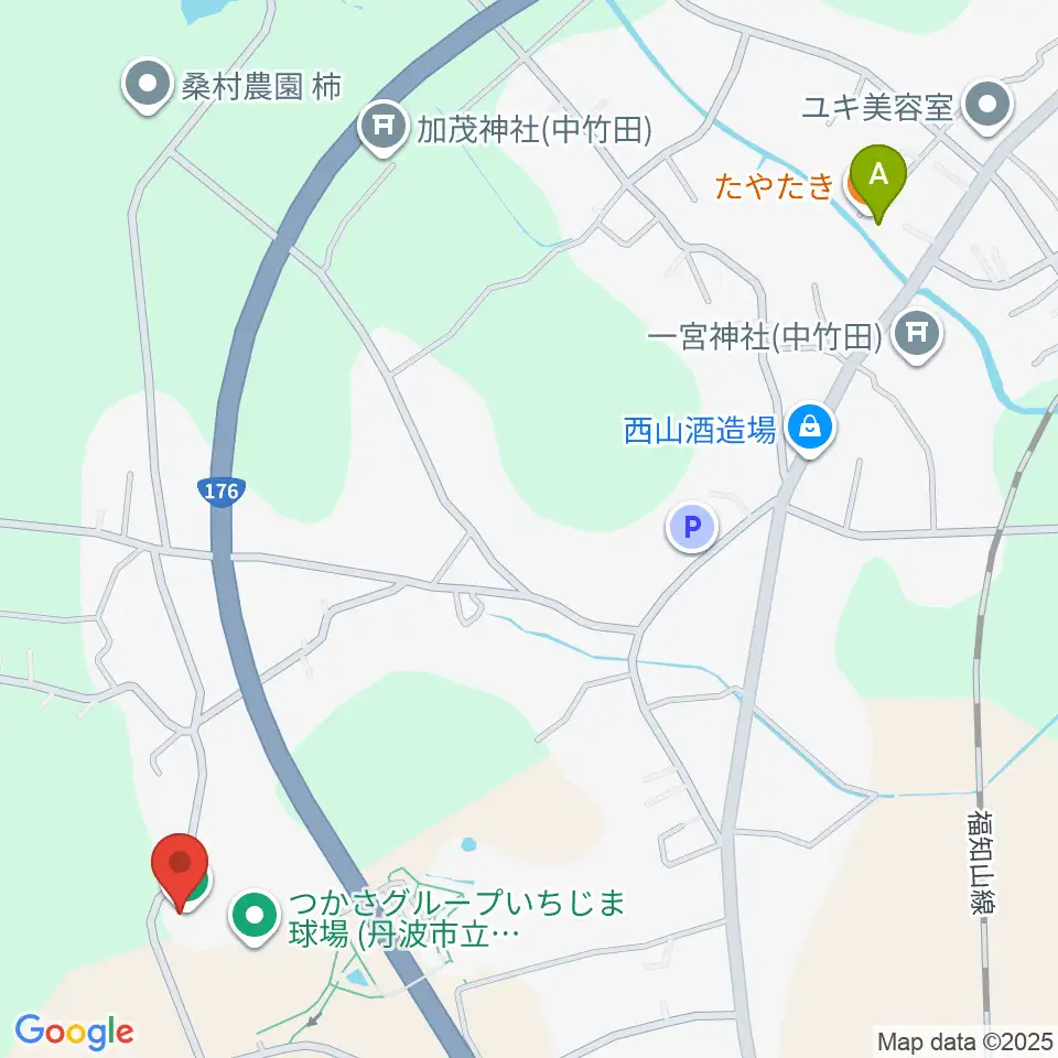 つかさグループいちじま球場周辺のファミレス・ファーストフード一覧地図