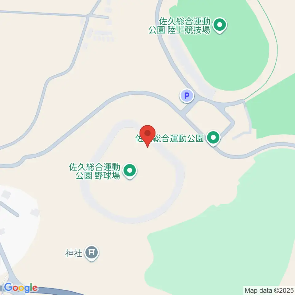 佐久総合運動公園野球場周辺のファミレス・ファーストフード一覧地図