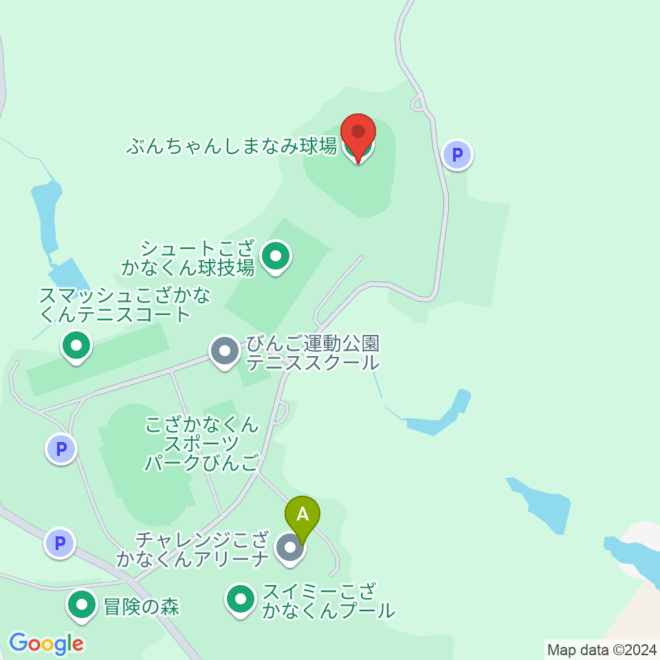 ぶんちゃんしまなみ球場周辺のファミレス・ファーストフード一覧地図