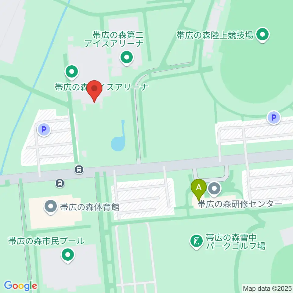 帯広の森アイスアリーナ周辺のファミレス・ファーストフード一覧地図