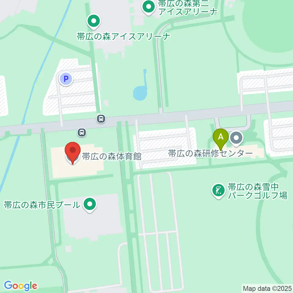 帯広の森体育館周辺のファミレス・ファーストフード一覧地図