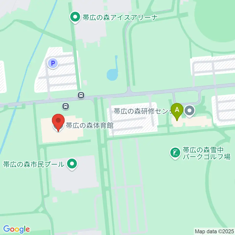 帯広の森体育館周辺のファミレス・ファーストフード一覧地図