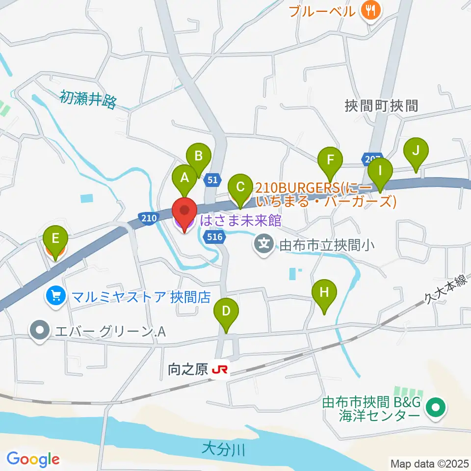 はさま未来館DENKENホール周辺のファミレス・ファーストフード一覧地図
