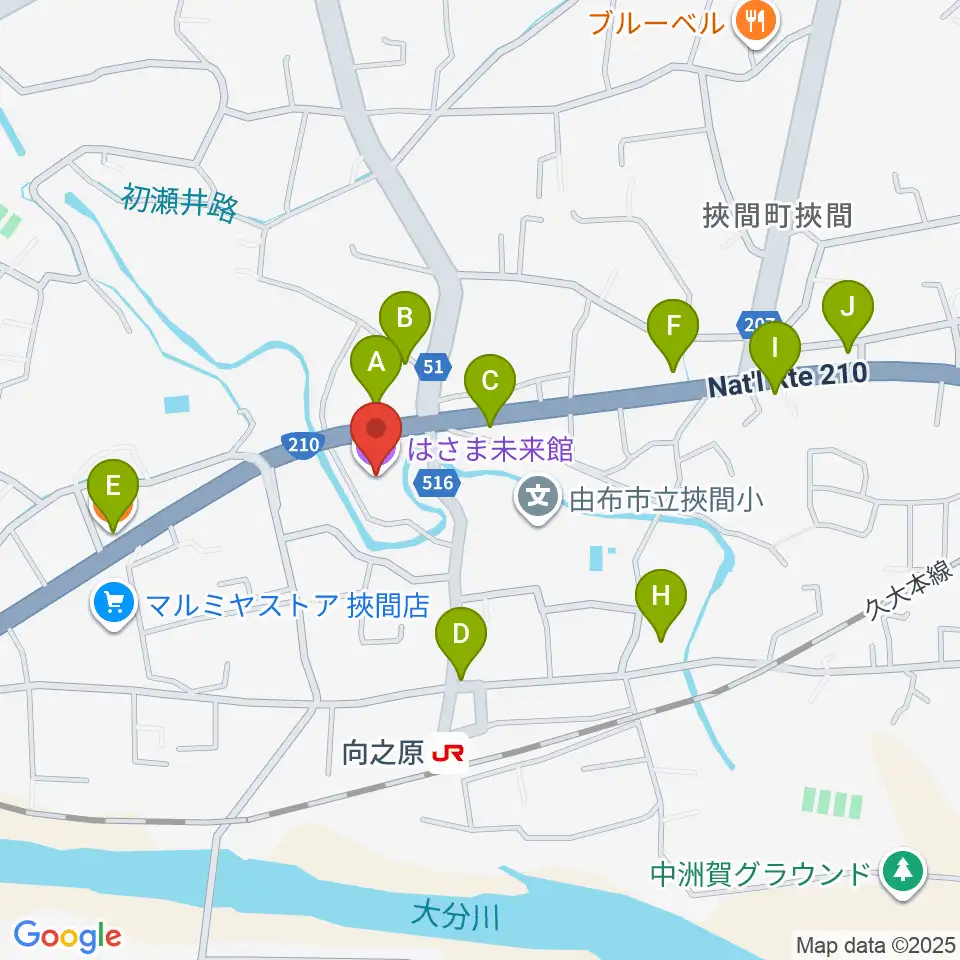 はさま未来館DENKENホール周辺のファミレス・ファーストフード一覧地図