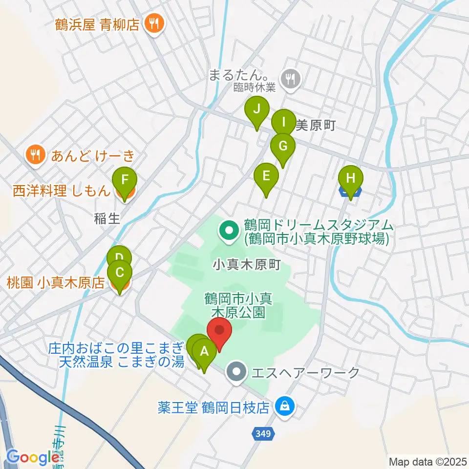 朝暘武道館周辺のファミレス・ファーストフード一覧地図