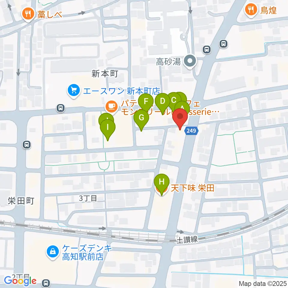 プレイヤーズラボ周辺のファミレス・ファーストフード一覧地図