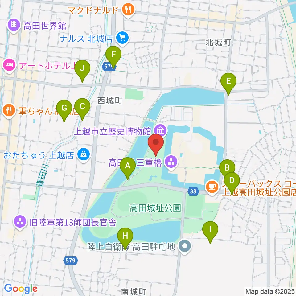 小林古径記念美術館周辺のファミレス・ファーストフード一覧地図