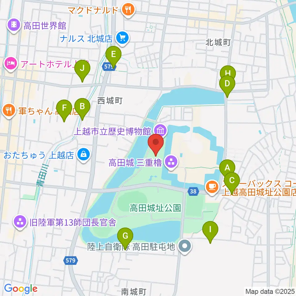 小林古径記念美術館周辺のファミレス・ファーストフード一覧地図