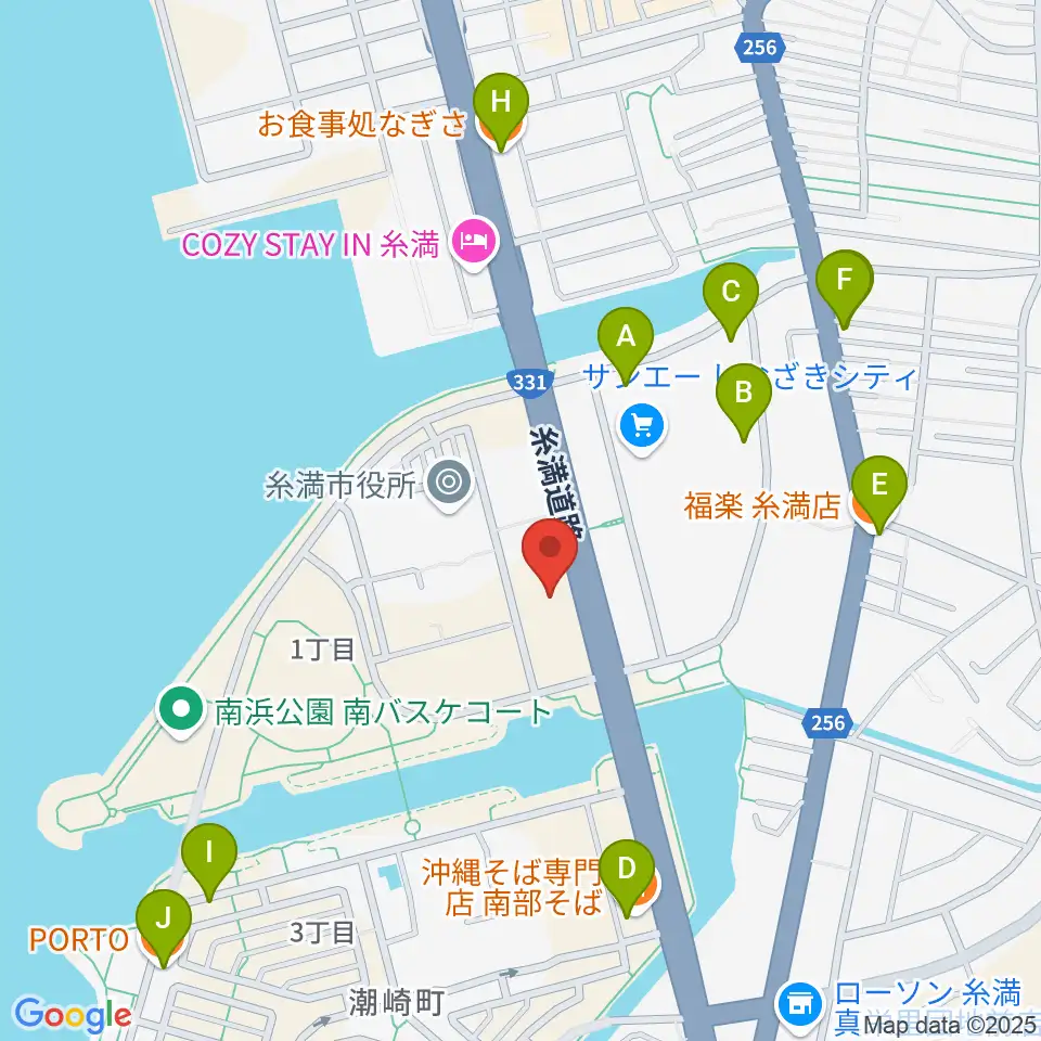 シャボン玉石けん くくる糸満周辺のファミレス・ファーストフード一覧地図