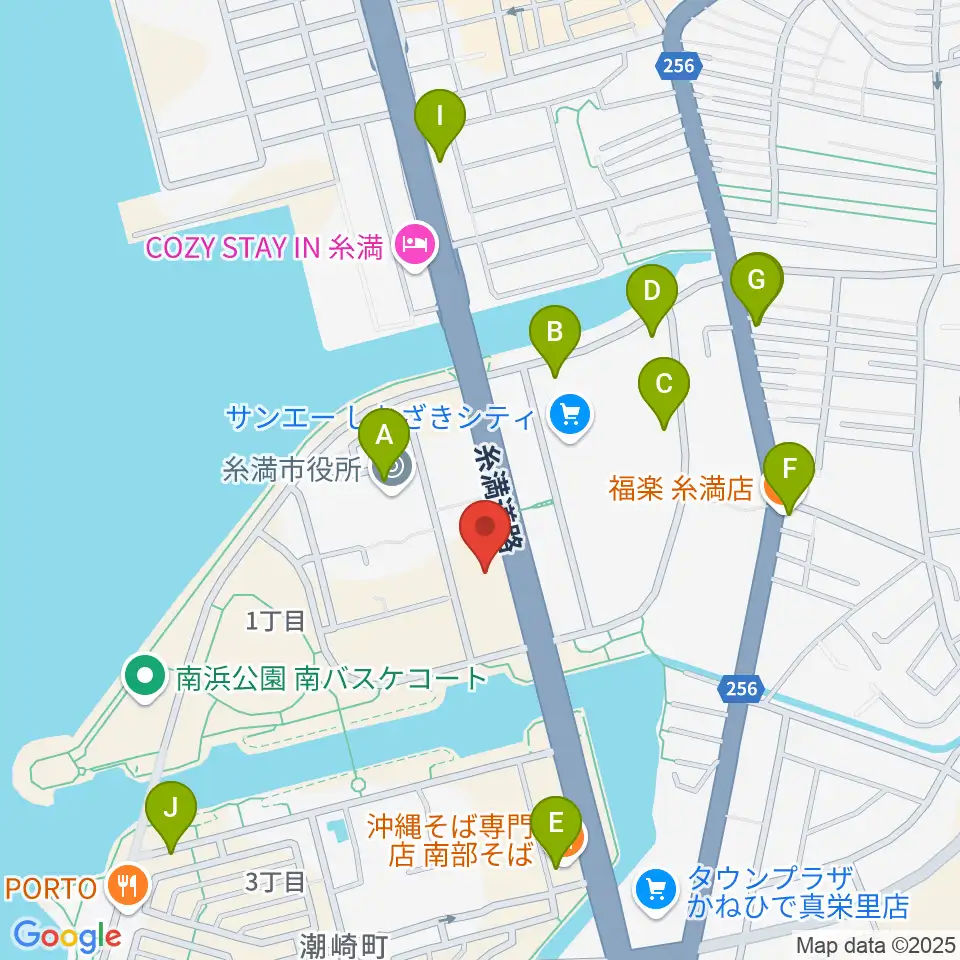シャボン玉石けん くくる糸満周辺のファミレス・ファーストフード一覧地図