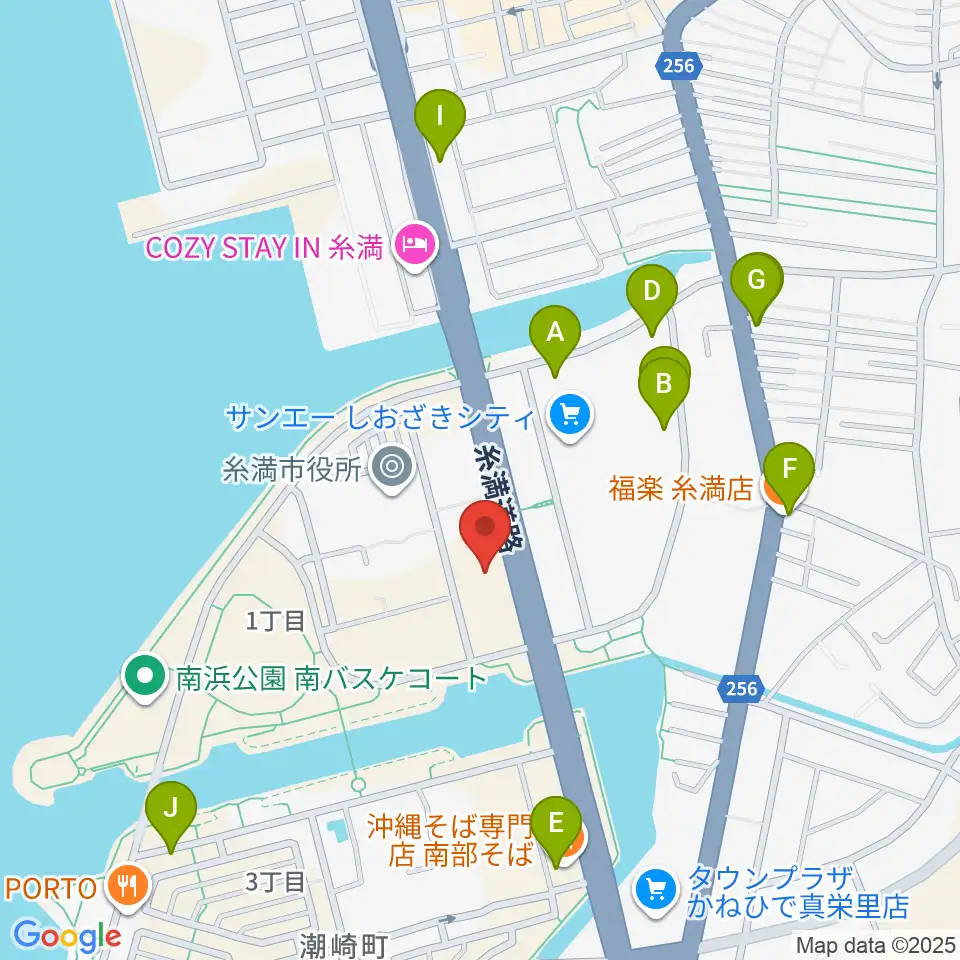 シャボン玉石けん くくる糸満周辺のファミレス・ファーストフード一覧地図