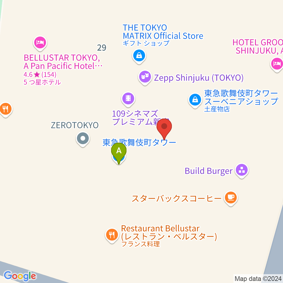 シアターミラノ座周辺のファミレス・ファーストフード一覧地図