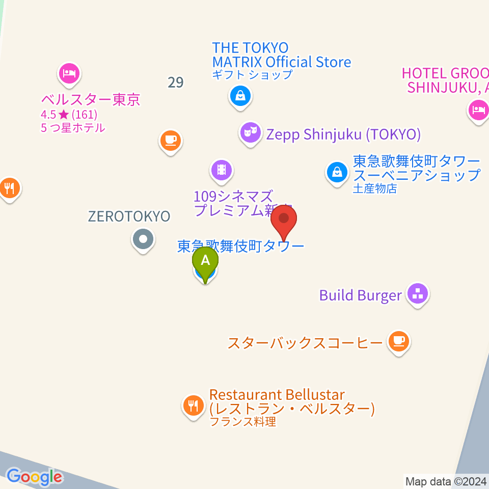 シアターミラノ座周辺のファミレス・ファーストフード一覧地図