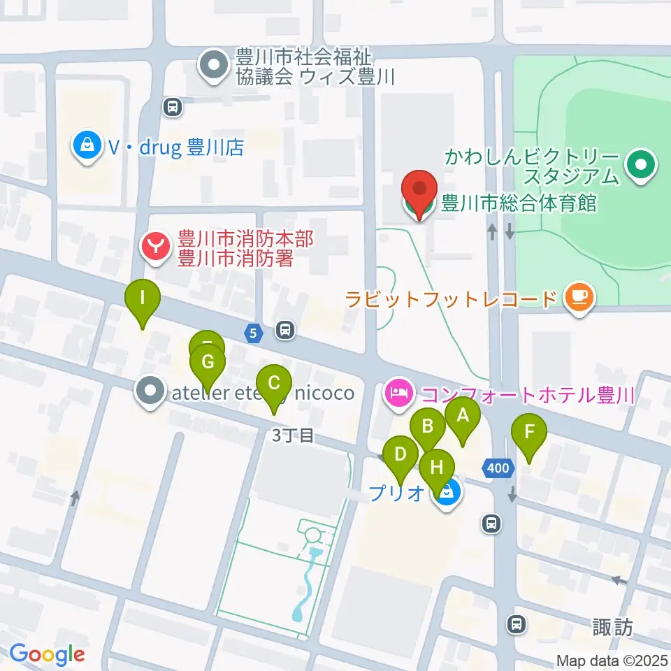 シントー ハート アリーナ周辺のファミレス・ファーストフード一覧地図