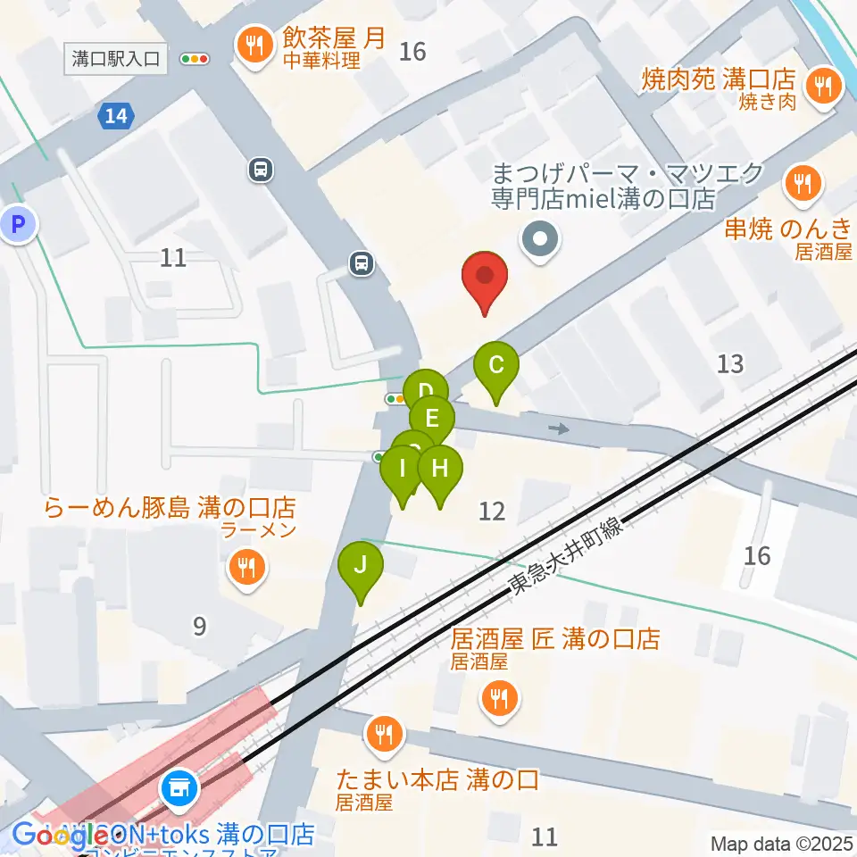 スタジオニド溝の口店周辺のファミレス・ファーストフード一覧地図