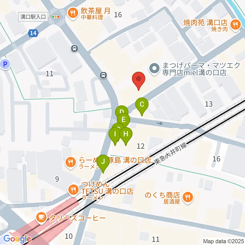 スタジオニド溝の口店周辺のファミレス・ファーストフード一覧地図
