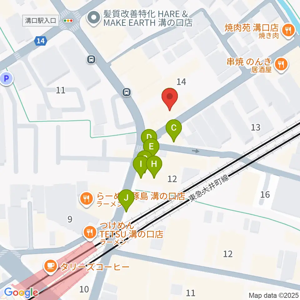 スタジオニド溝の口店周辺のファミレス・ファーストフード一覧地図