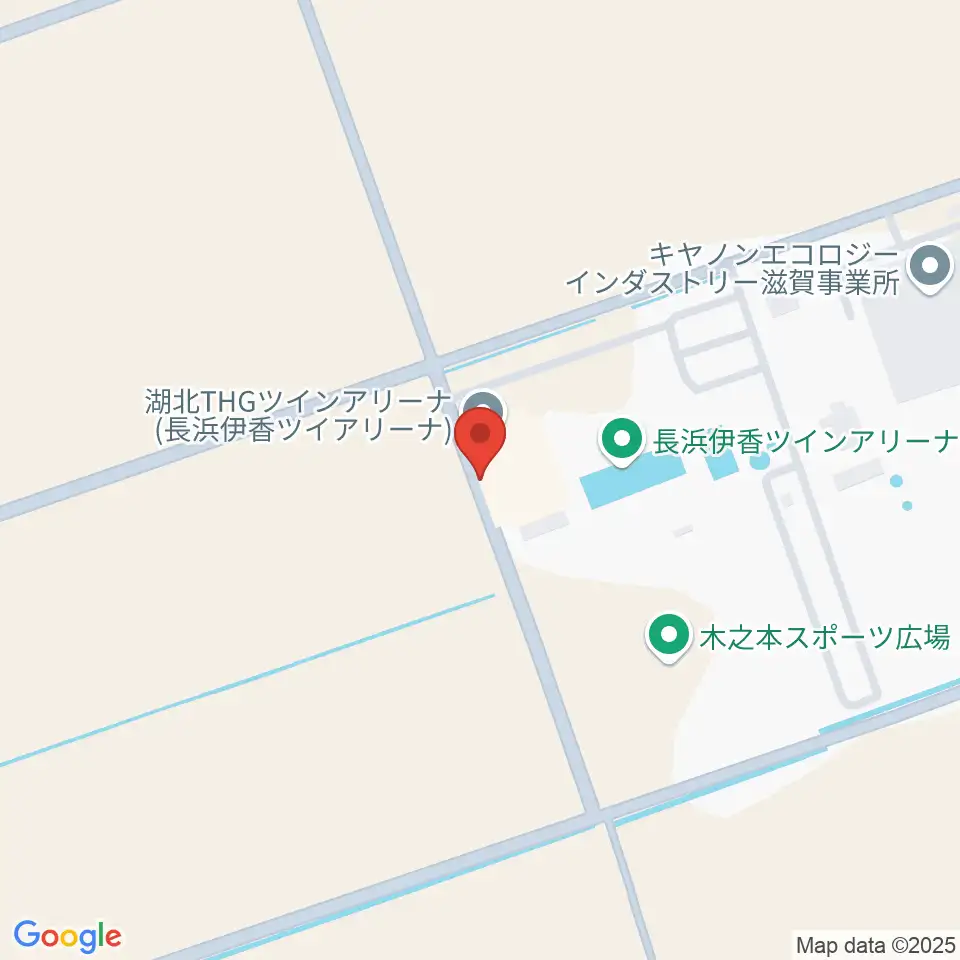 長浜伊香ツインアリーナ周辺のファミレス・ファーストフード一覧地図