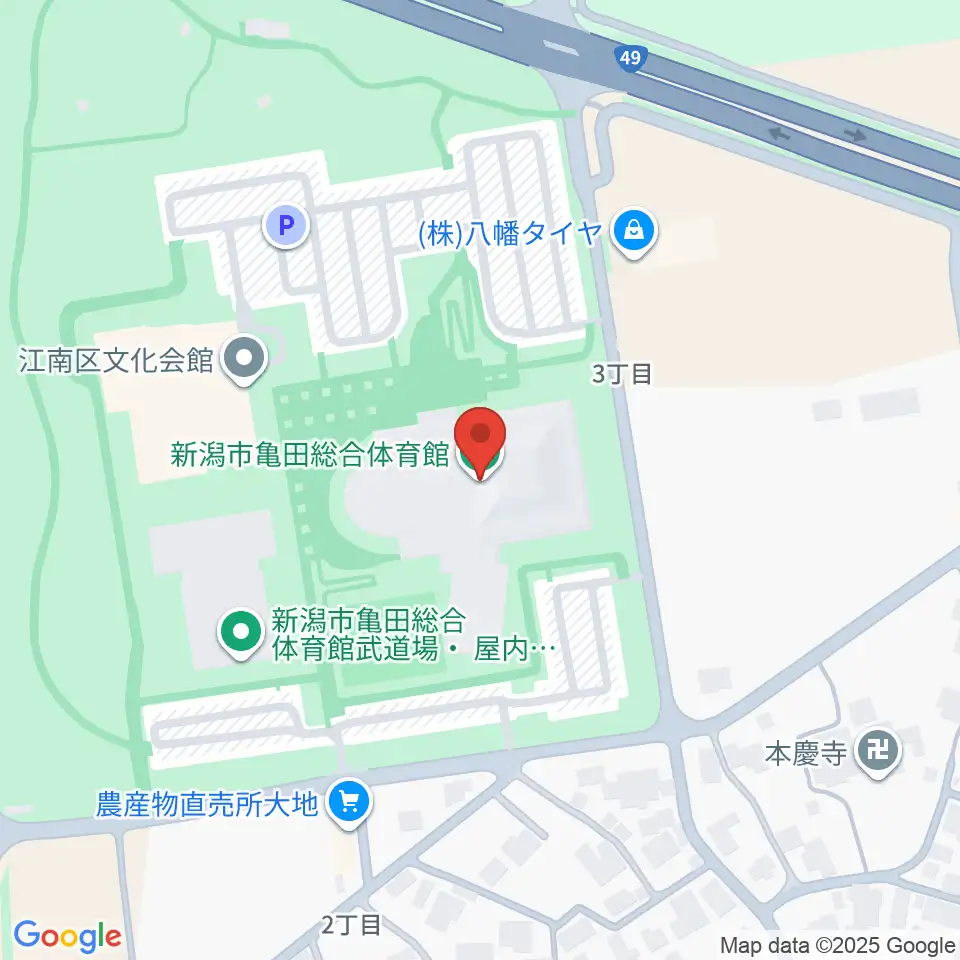 亀田総合体育館周辺のファミレス・ファーストフード一覧地図