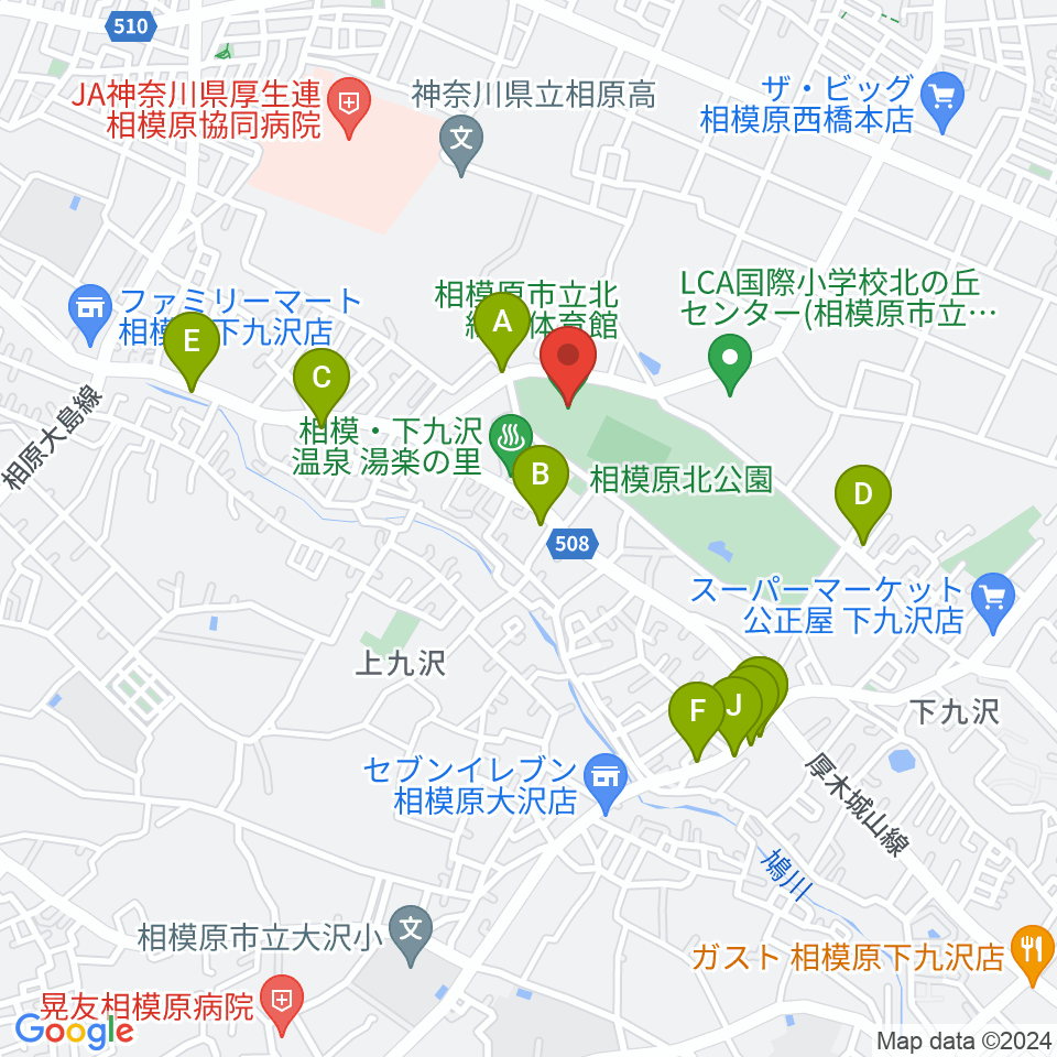 ほねごりアリーナ周辺のファミレス・ファーストフード一覧地図