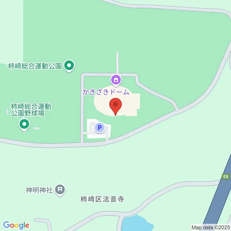 かきざきドーム周辺のファミレス・ファーストフード一覧地図