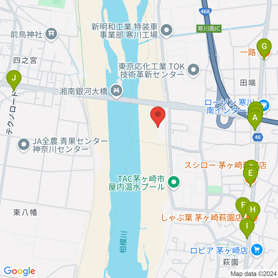 田端スポーツ公園野球場周辺のファミレス・ファーストフード一覧地図