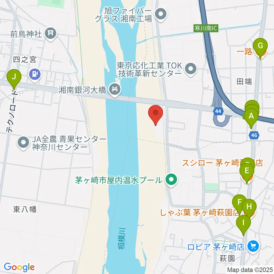 田端スポーツ公園野球場周辺のファミレス・ファーストフード一覧地図
