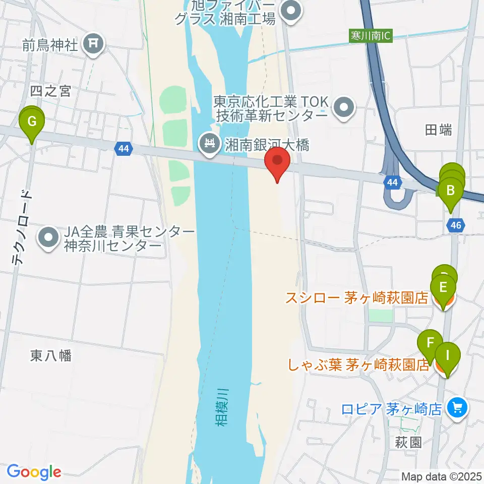 田端スポーツ公園多目的運動場周辺のファミレス・ファーストフード一覧地図
