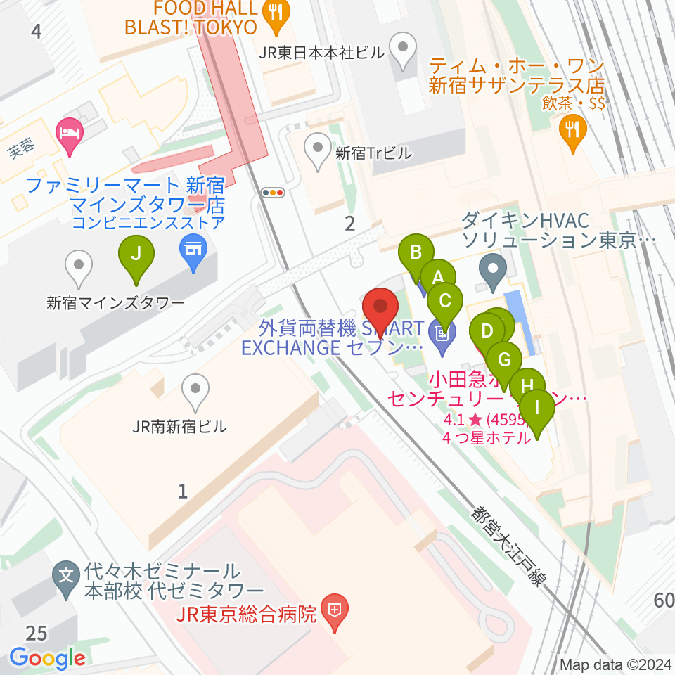 スタジオキーボード周辺のファミレス・ファーストフード一覧地図