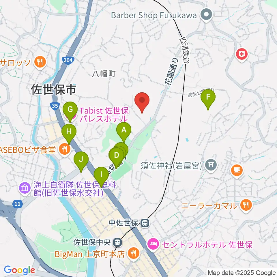 長崎県立武道館周辺のファミレス・ファーストフード一覧地図