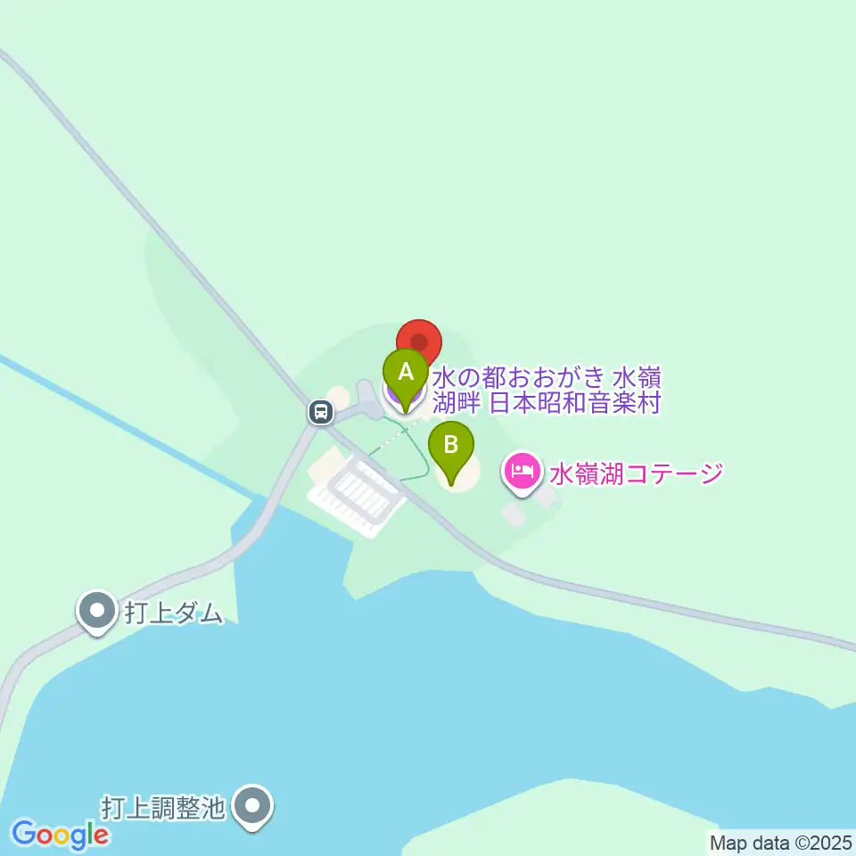 日本昭和音楽村 江口夜詩記念館周辺のファミレス・ファーストフード一覧地図